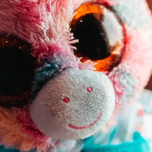 Photo d'une peluche mal en point