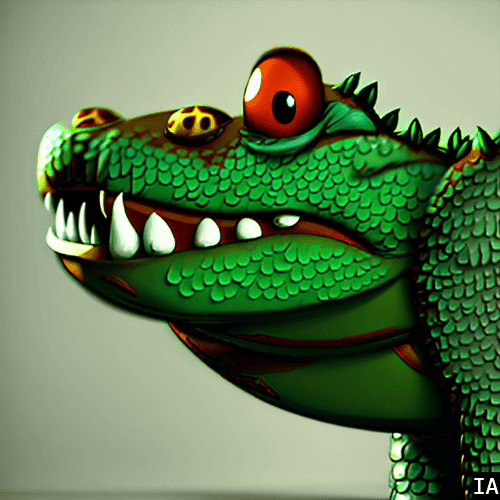 Image représentant la tête d'un gros crocodile