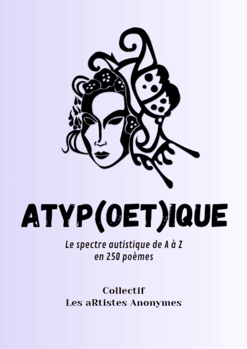 Couverture du recueil représentant un masque de carnaval sur fond mauve