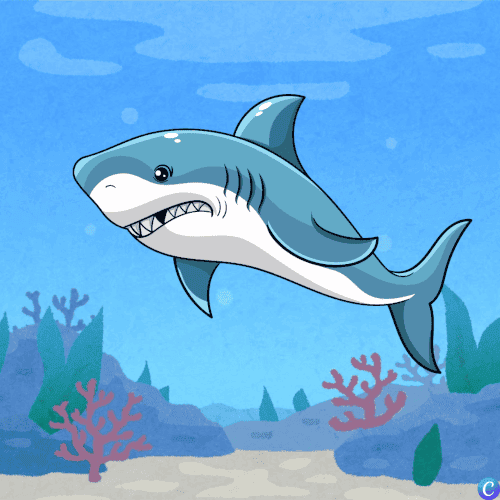 Image d'un requin à qui il manque une dent