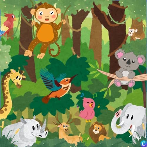 Image représentant une grenouille discutant avec un corbeau