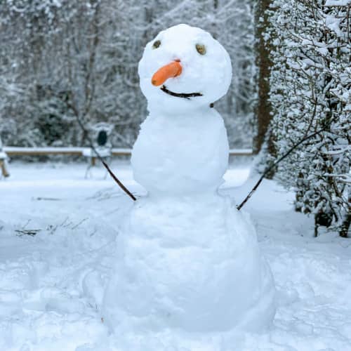 Photo d'un bonhomme de neige